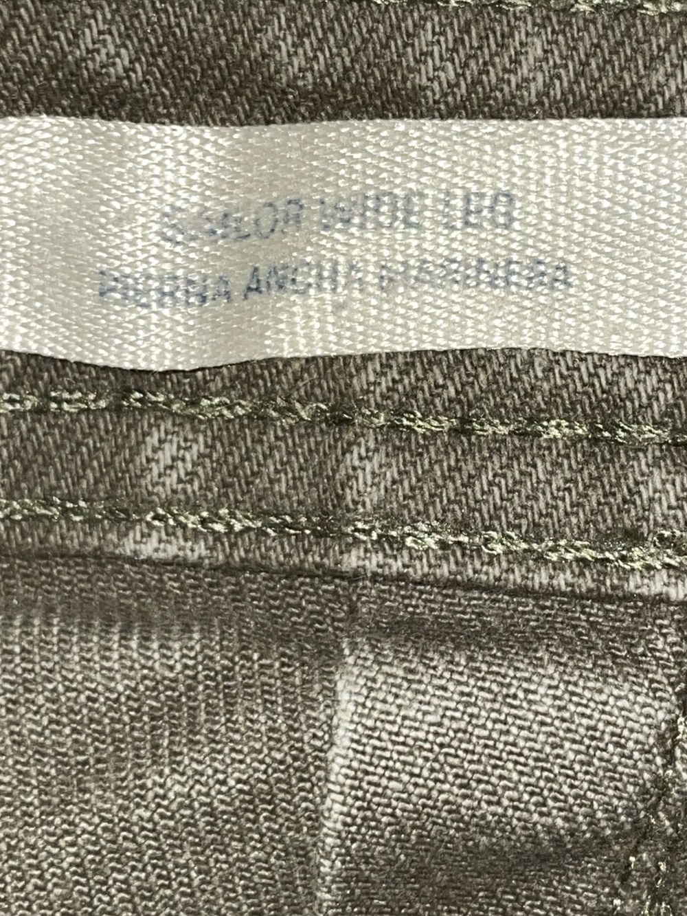 Universal Thread High-Rise Sailor Wide Leg Ankle Jeans - Olive Green Size 6 - Picture 3 of 5